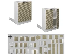 Isla de cocina panel de roble 60x30x82 fame-line