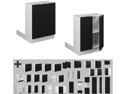 Isla de cocina rayas negras 60x30x82 fame-line