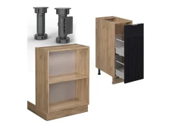 Isla de cocina rayas negras 90x60x82 fame-line