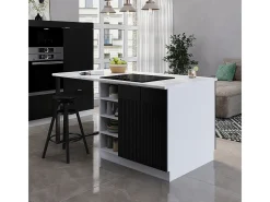 Isla de cocina rayas negras 90x60x82 fame-line