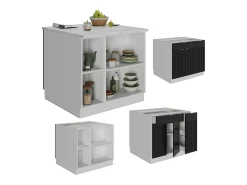 Isla de cocina rayas negras 90x60x82 fame-line
