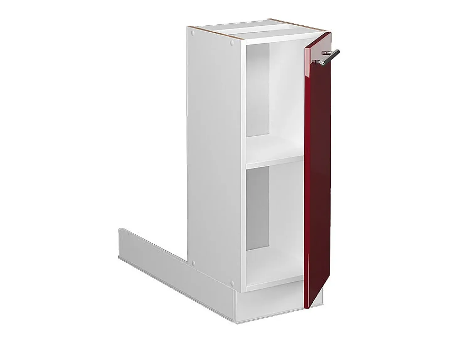Isla de cocina rojo burdeos alto brillo 30x70x82 fame-line