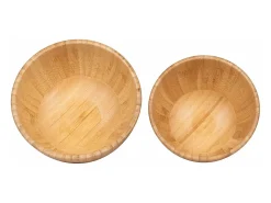 Juego de 2 cuencos de bambú natural.