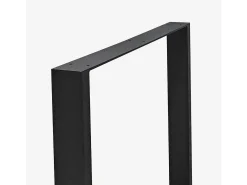 Juego de 2 patas rectangulares para mesa 65x71 cm metal negro industrial Quill