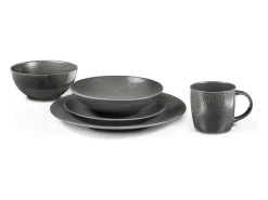 Juego de 6 Platos Llanos Stone Gris 27 cm - Colección Médard de Noblat