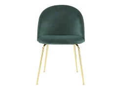 Juego de 2 sillas - Terciopelo y metal dorado - Verde. MELBOURNE