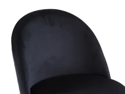 Juego de 2 sillas - Terciopelo y metal dorado - Negro. MELBOURNE