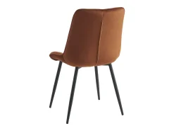 Juego de 2 sillas acolchadas - Terciopelo y metal - Terracota - OLLUA