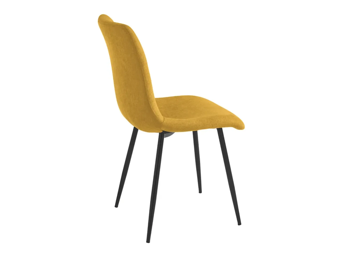 Juego de 2 sillas amarillas "Nymara" con estructura negra cm 45x59 90h