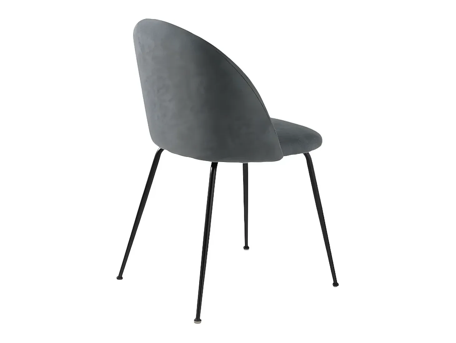 Juego de 4 sillas antracitas modernas de tela "Prince" con relleno cm 50x52 81h
