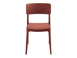 Juego de 4 sillas apilables rojas "Maribela" en polipropileno cm 50x51 81h