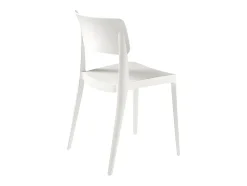 Juego de 4 sillas apilables blancas "Maribela" en polipropileno cm 50x51 81h