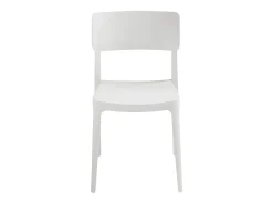 Juego de 4 sillas apilables blancas 