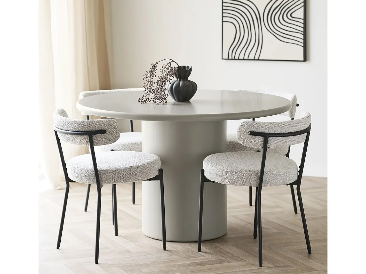 Juego de 2 Sillas Badalona, Blanco, 49,5x47x72,5 cm, Kendra Home