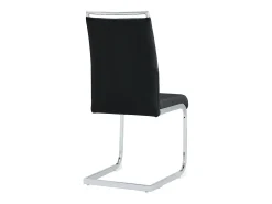 Juego de 2 sillas cantilever con asiento acolchado de PU, color negro