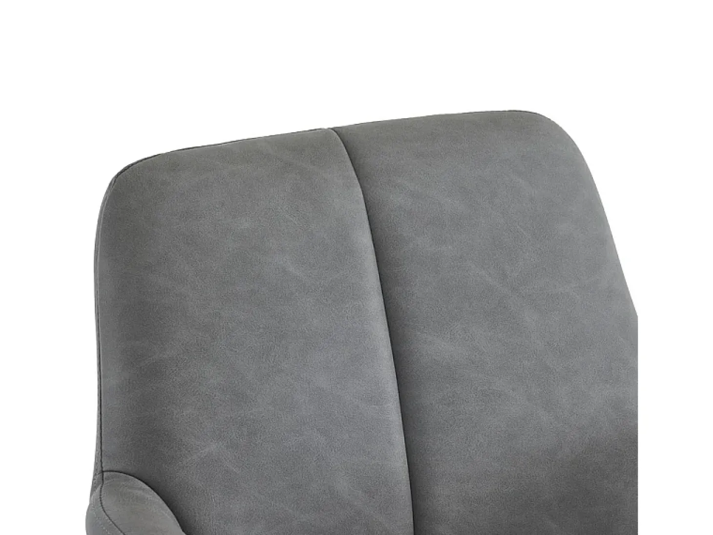 Juego de 2 sillas cantilever tapizadas en piel sintética - con patas de metal - Gris
