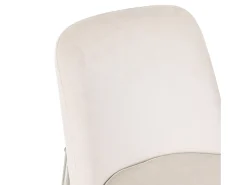 Juego de 2 sillas con patas de metal plateado - Terciopelo beige