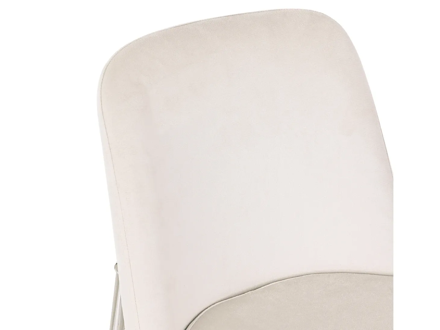 Juego de 2 sillas con patas de metal plateado - Terciopelo beige