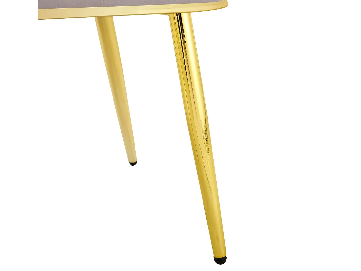 Juego de 2 sillas con patas de metal dorado - Terciopelo gris