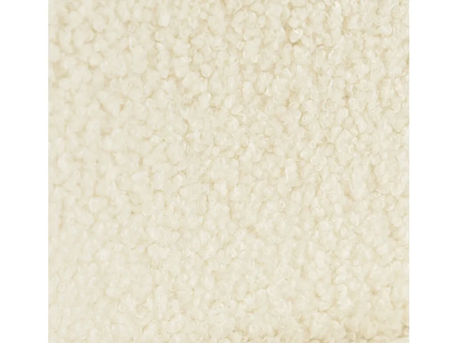 Juego de 4 sillas contemporáneas para comedor o sala de estar, tejido bouclé teddy blanco acolchado, patas de metal negro MADA (blanco)