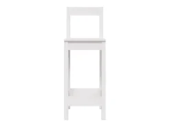 Juego de 2 sillas de bar blancas 40x41,5x112 cm madera maciza de pino