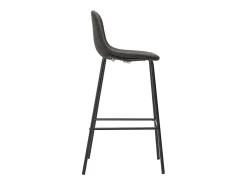 Juego de 6 sillas de bar de tela gris oscuro
