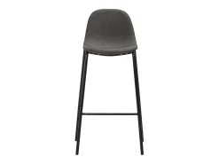 Juego de 6 sillas de bar de tela gris oscuro