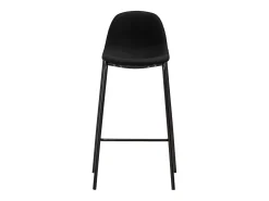 Juego de 6 sillas de bar de tela negra
