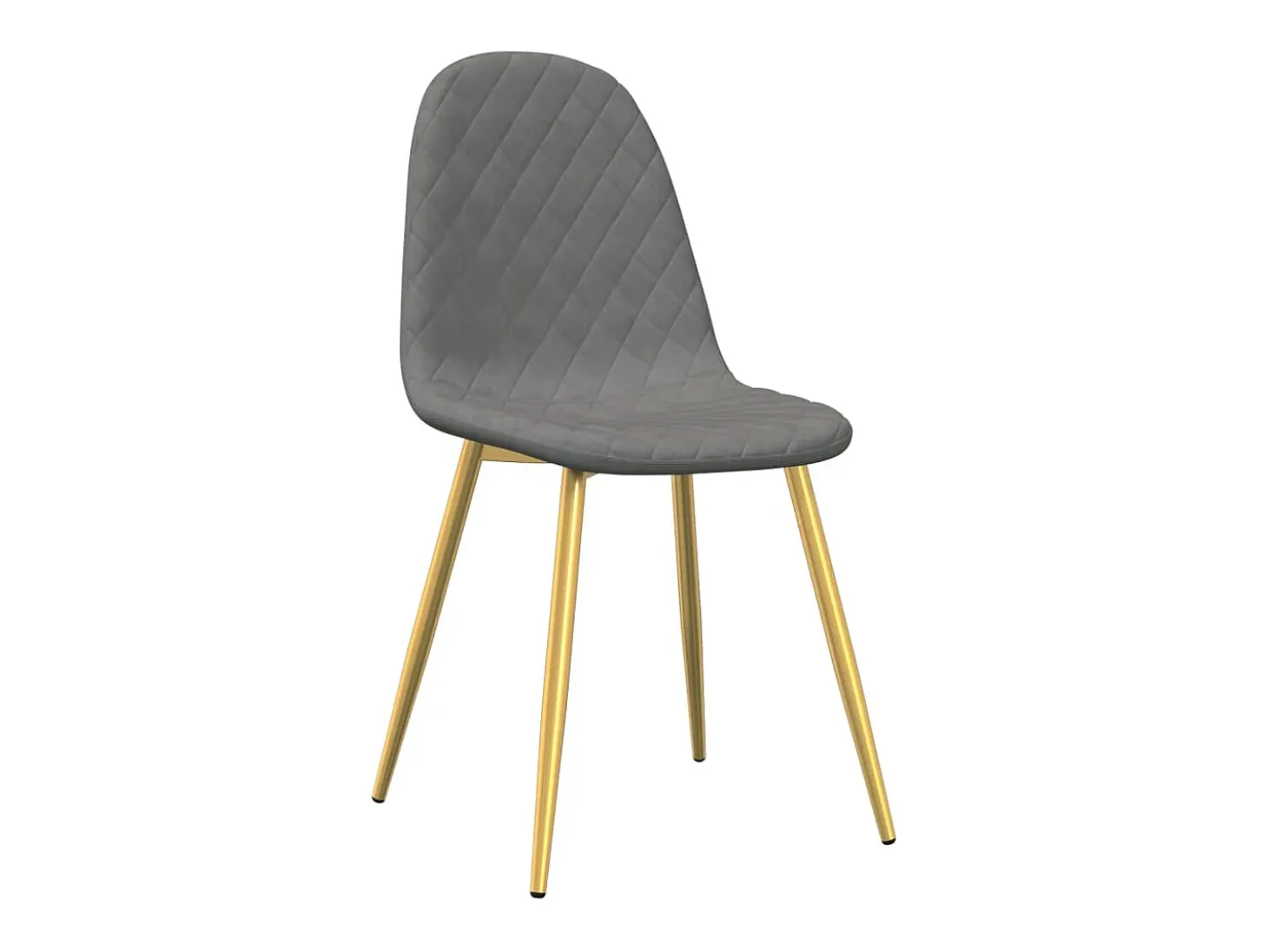 Juego de 2 Sillas de comedor terciopelo gris claro ES261188