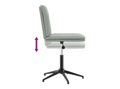 Juego de 2 sillas de comedor en terciopelo gris claro