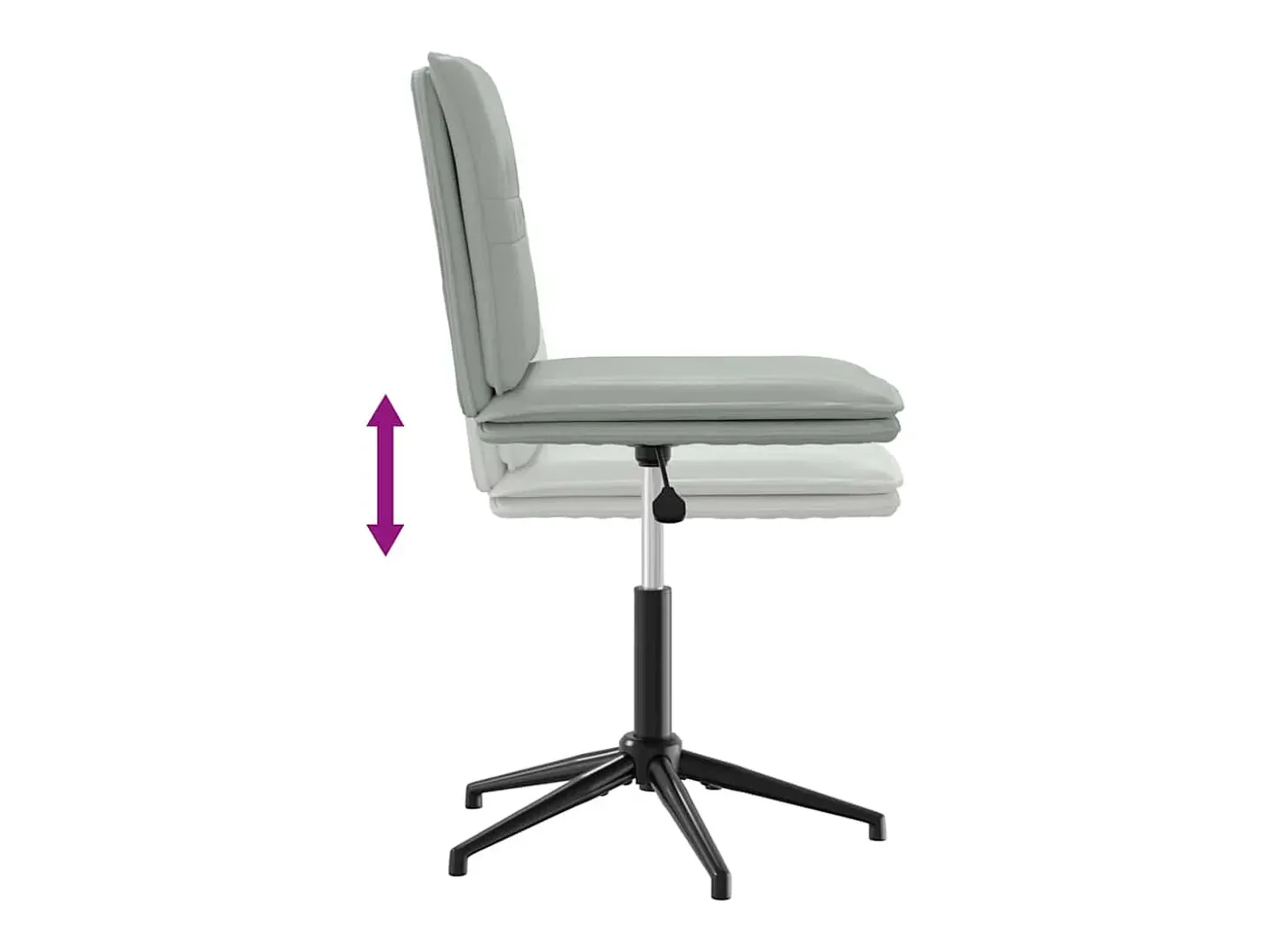 Juego de 2 sillas de comedor en terciopelo gris claro