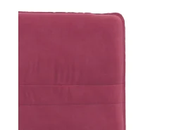 Juego de 2 sillas de comedor de terciopelo rojo burdeos
