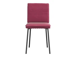 Juego de 2 sillas de comedor de terciopelo rojo burdeos