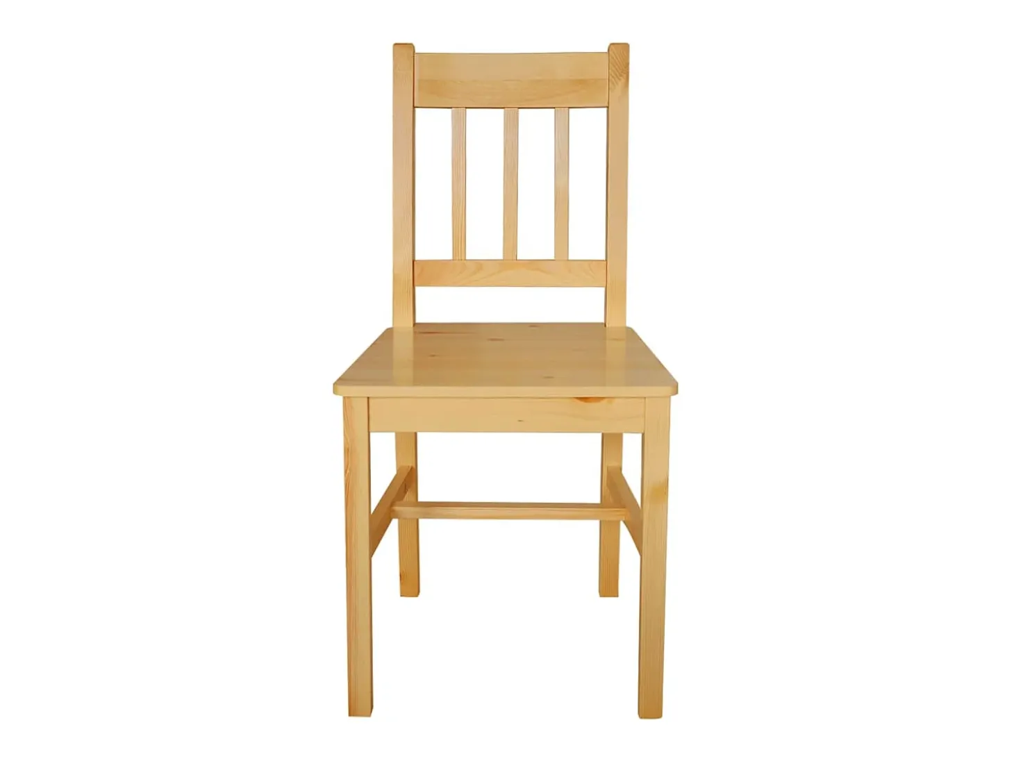 Juego de 2 sillas de comedor de madera de pino