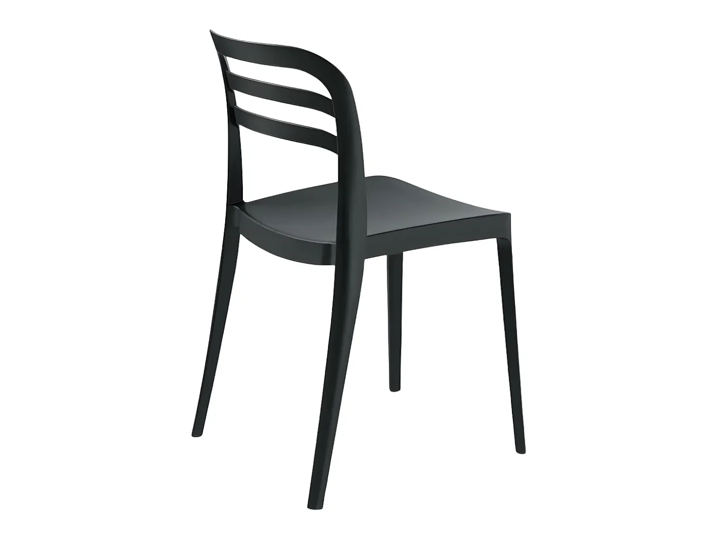 Juego de 4 sillas de comedor negras "Guapa" en polipropileno cm 50x51 82h