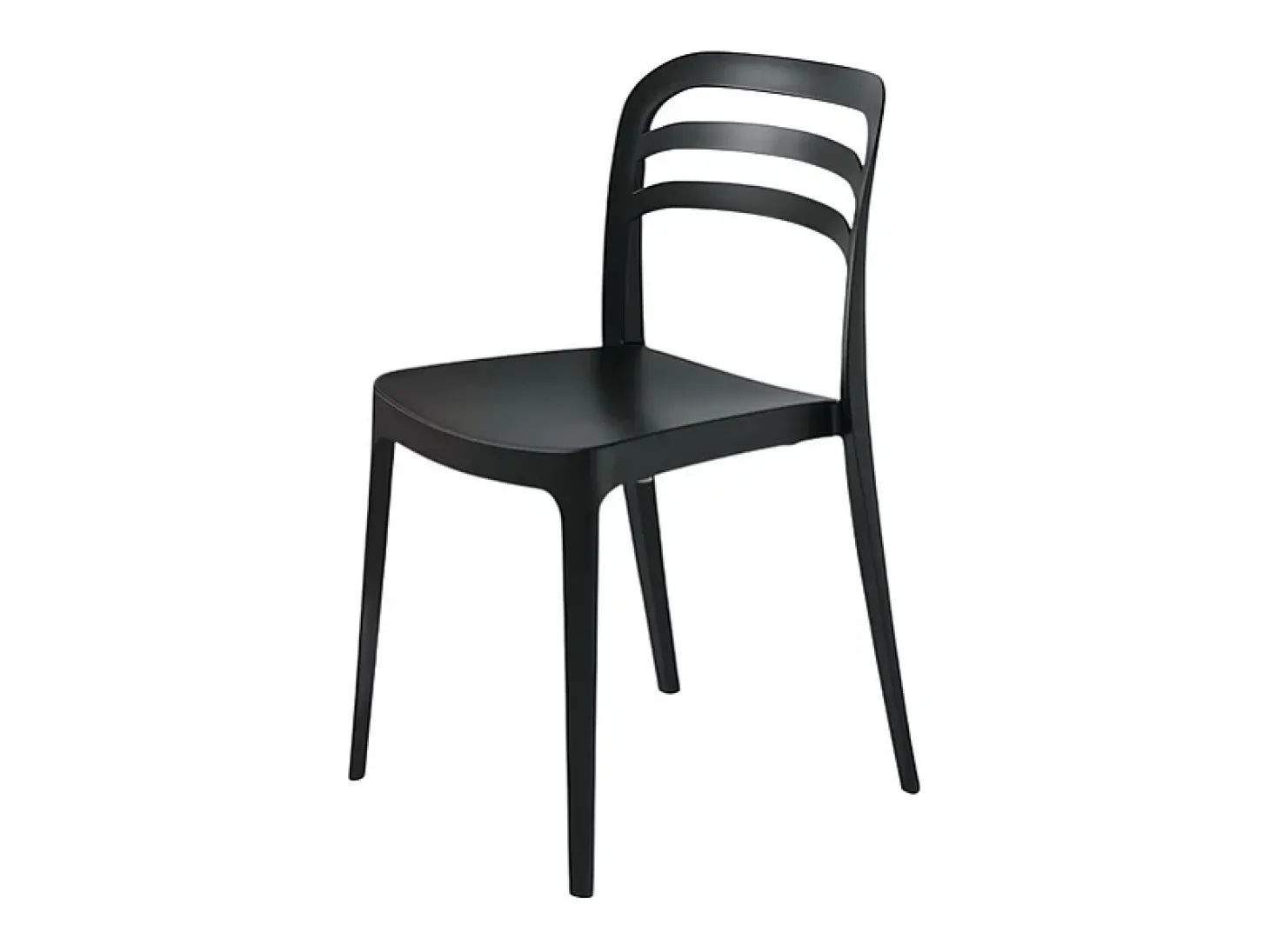 Juego de 4 sillas de comedor negras "Guapa" en polipropileno cm 50x51 82h