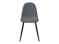 Juego de 6 Sillas de comedor terciopelo gris oscuro ES501430