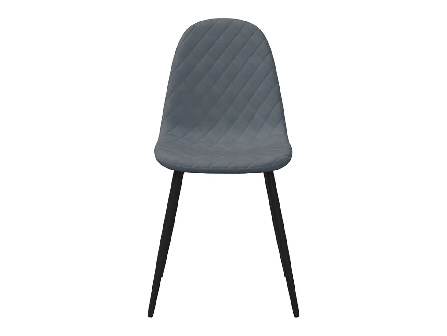 Juego de 6 Sillas de comedor terciopelo gris oscuro ES501430