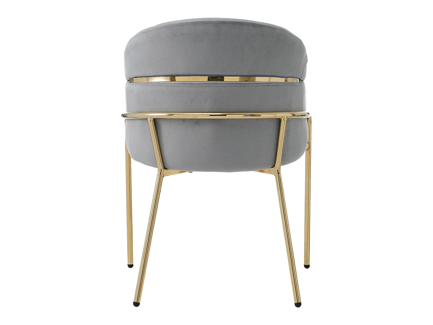 Juego de 2 sillas de comedor - terciopelo gris - silla con respaldo y patas de metal - para dormitorio y salón