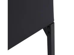 Juego de 4 sillas de comedor tapizadas, respaldo alto y patas de acero, color negro (41 x 50 x 91 cm)