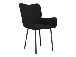 Juego de 2 sillas de comedor de terciopelo negro