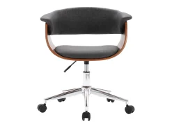 Juego de 2 Sillas de comedor giratorias tela gris ES576424