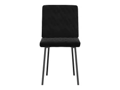 Juego de 6 sillas de comedor de terciopelo negro