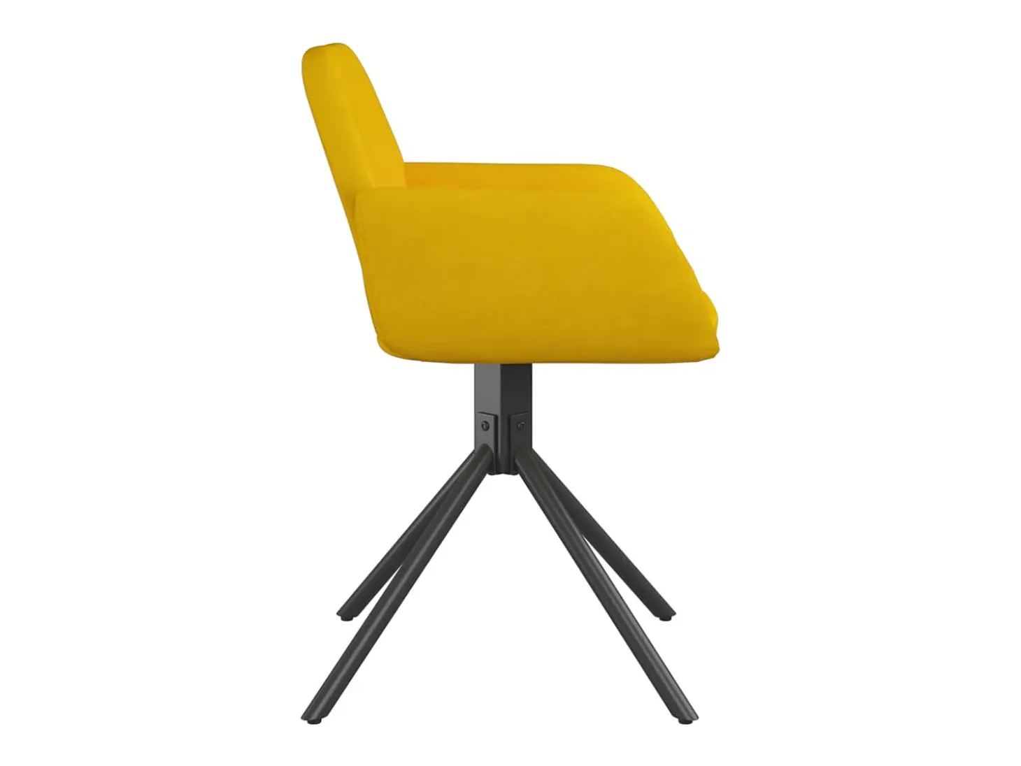 Juego de 2 Sillas de comedor giratorias terciopelo amarillo ES439573