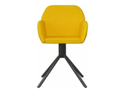 Juego de 2 Sillas de comedor giratorias terciopelo amarillo ES439573