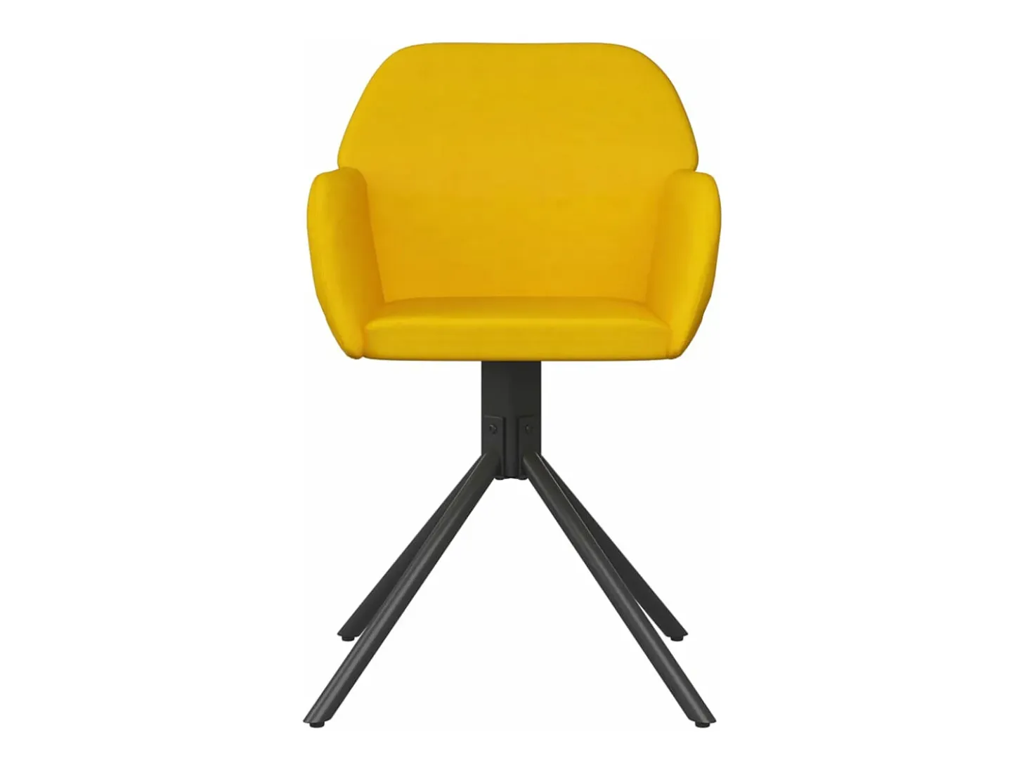 Juego de 2 Sillas de comedor giratorias terciopelo amarillo ES439573