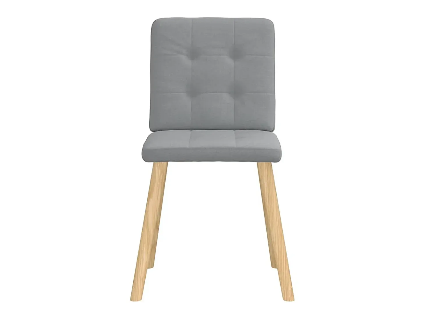 Juego de 6 sillas de comedor de tela gris claro