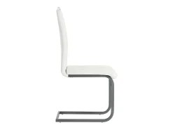 Juego de 4 Sillas de comedor voladizas de tela blanca ES537354