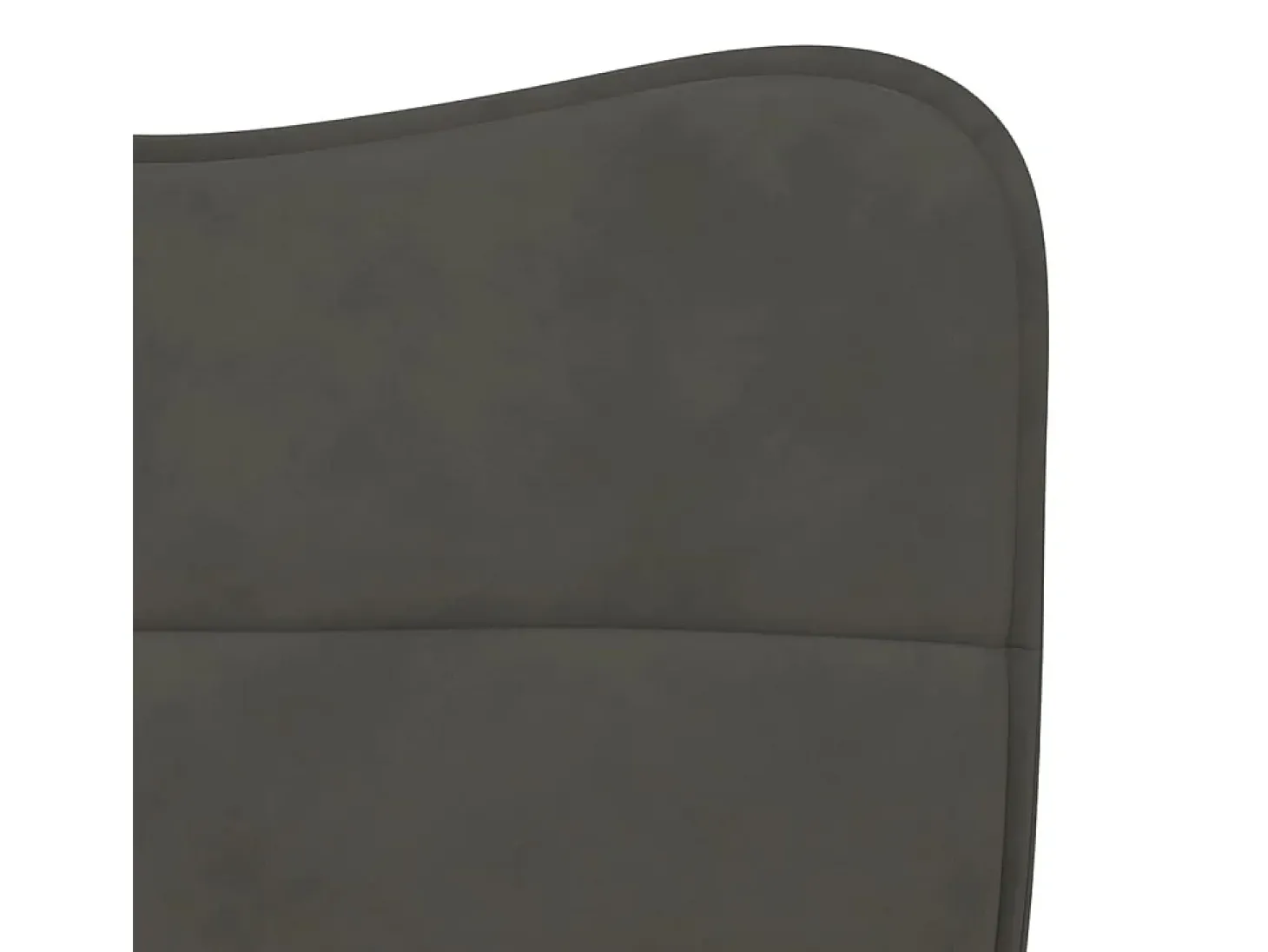 Juego de 2 sillas de comedor de terciopelo gris oscuro