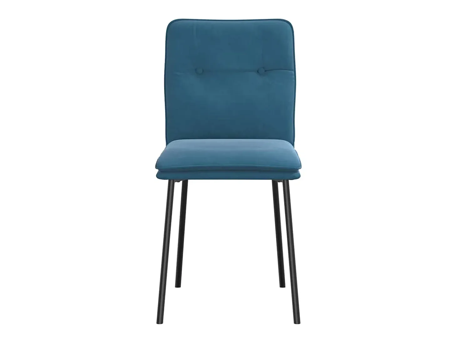 Juego de 6 sillas de comedor de terciopelo azul